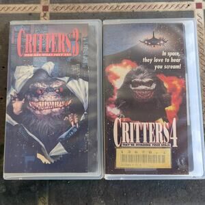 RARE Critters 3 & 4 VHS Set - Vintage Horror - Excellent